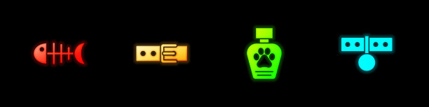 设置鱼骨骼项圈与姓名标签宠物图片下载