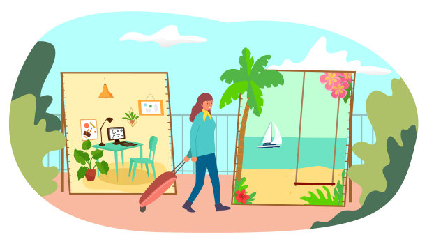 努力工作的女人性格梦想假期图片下载