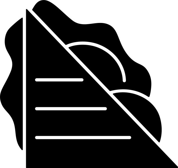 三明治黑色字形图标图片下载