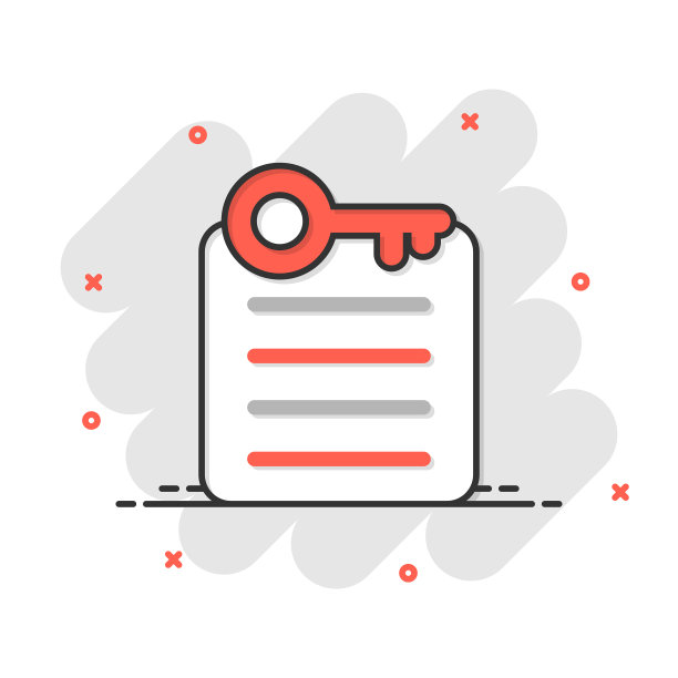 密码帐户图标在漫画风格的关键字图片下载