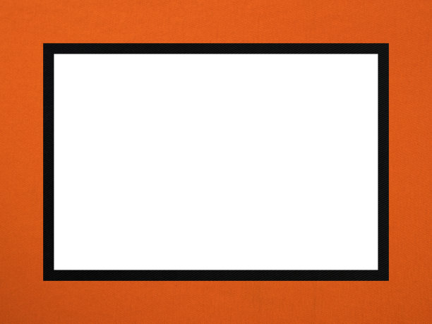 黑色和橙色纹理矩形框架创建图像与空白空间。图片下载