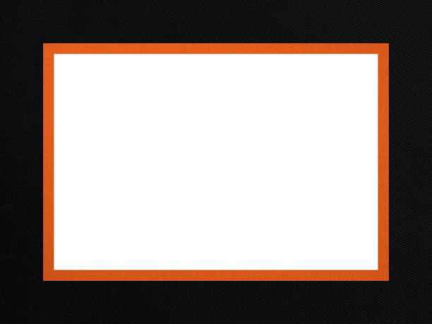 黑色和橙色纹理矩形框架创建图像与空白空间。图片下载