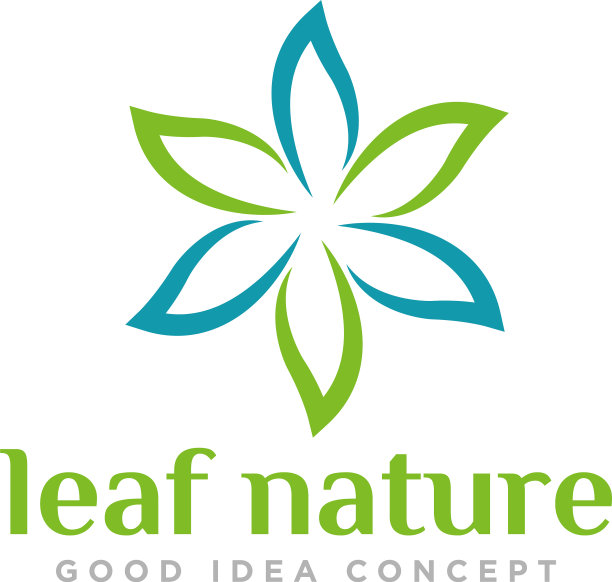 叶子自然标志设计图片下载