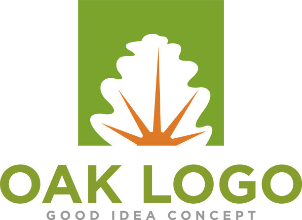 橡树叶标志设计图片下载