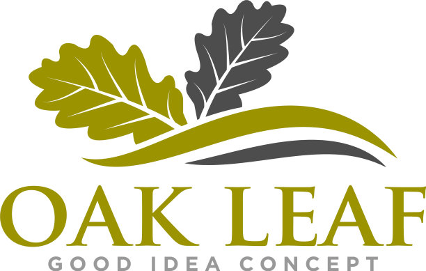 橡树叶标志设计图片下载