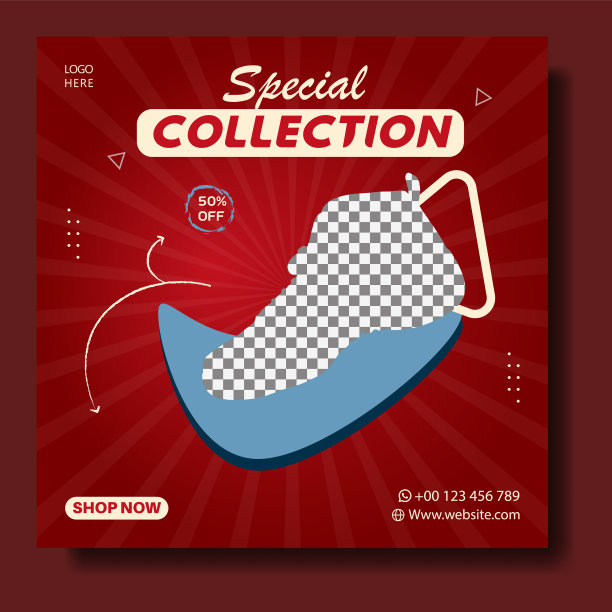 鞋社交媒体instagram帖子模板图片下载