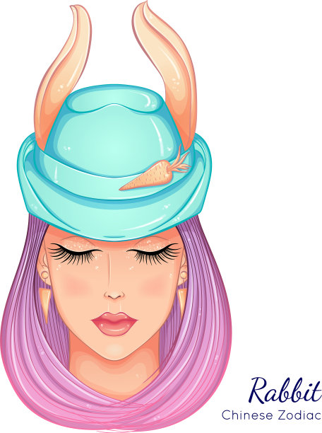 生肖兔色图片下载