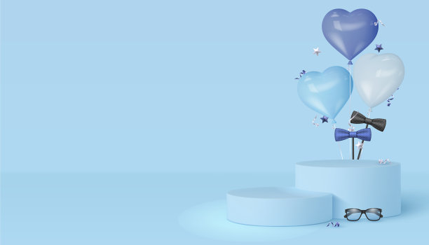 父亲节快乐展示讲台图片下载