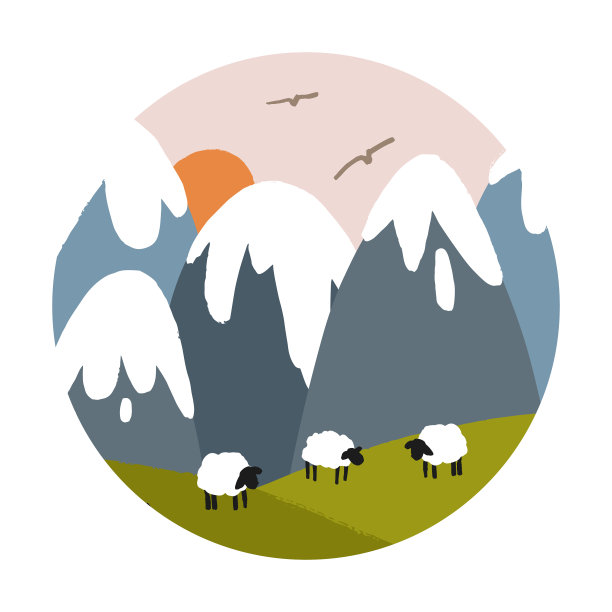 风景有雪山，阳光和图片下载