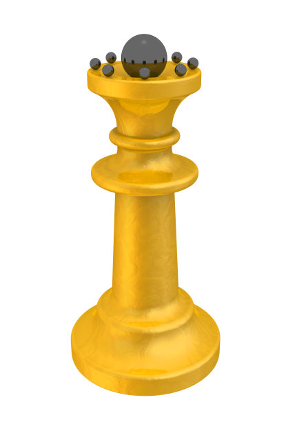 金色的女王。棋子图片下载