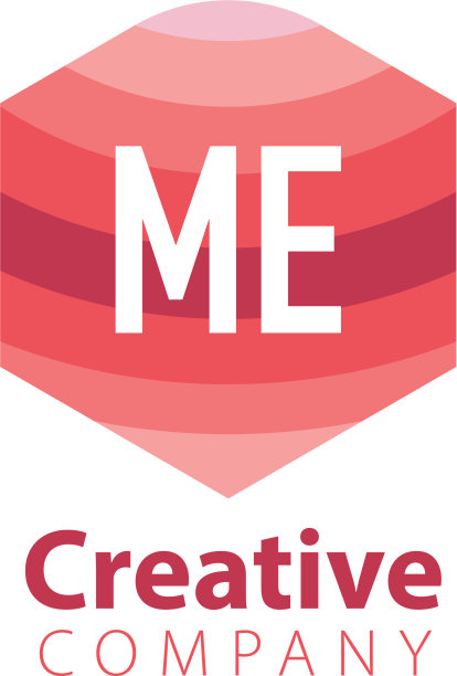 首字母我五颜六色的六角形标志图片下载