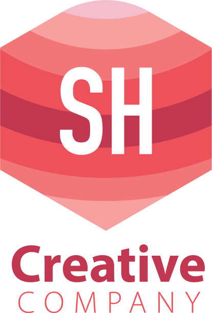 首字母sh五颜六色的六角形标志图片下载