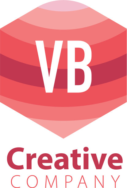 首字母vb彩色六角形标志图片下载