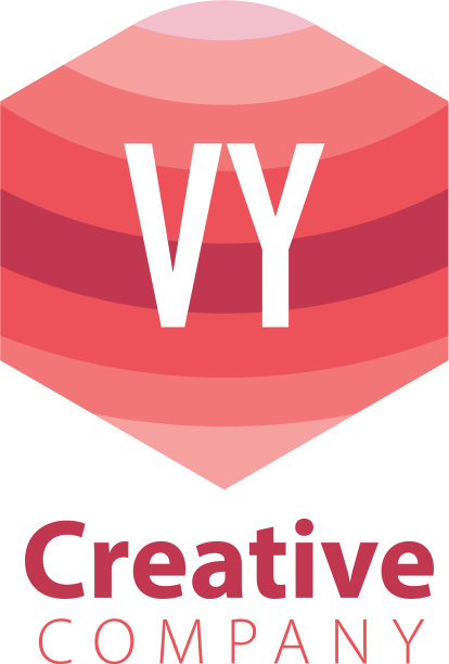 首字母vy彩色六角形标志图片下载