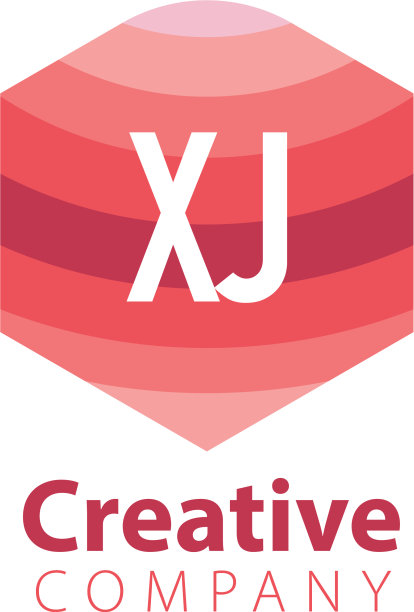 首字母xj彩色六角形标志图片下载