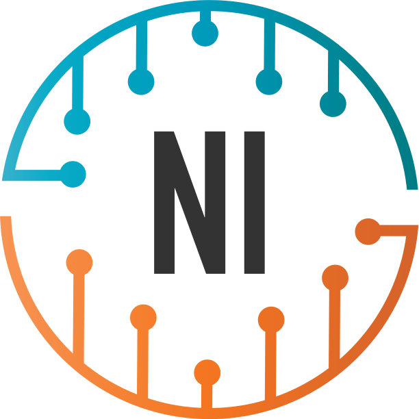 首字母NI未来科技Logo模板图片下载