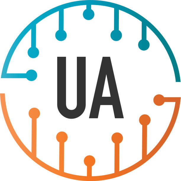 首字母ua未来科技标志模板图片下载