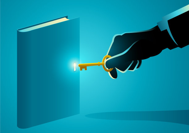 手拿金钥匙打开一本书图片下载