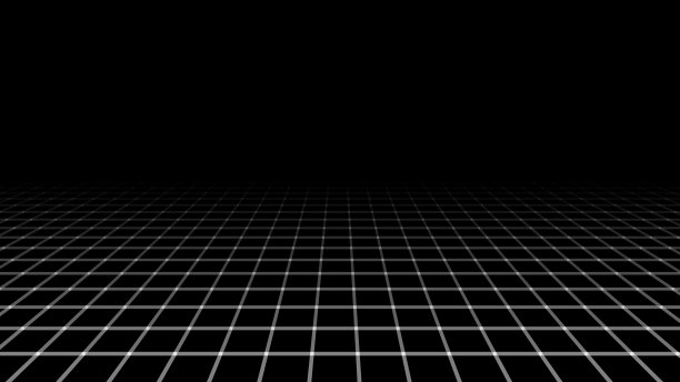 抽象的角度网格。数字背景在复古风格。风景在黑色的背景。矢量插图。图片下载