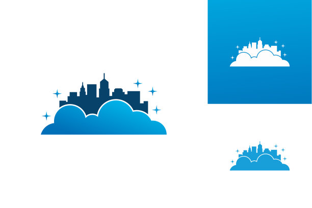 云城市标识模板设计矢量，会徽，设计概念，创意符号，图标图片下载