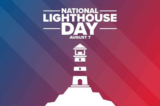 国家的灯塔。8月7日。节日的概念。模板的背景，旗帜，卡片，海报与文字题词。向量EPS10插图。图片下载