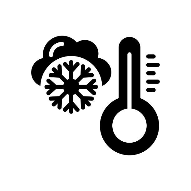 冷温度矢量固体图标风格插图。EPS 10个文件图片下载