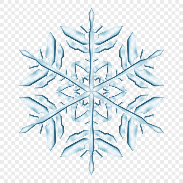 半透明的圣诞大雪花图片下载