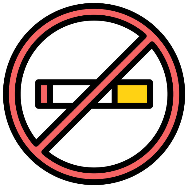 超市和购物中心的禁烟标志图片下载