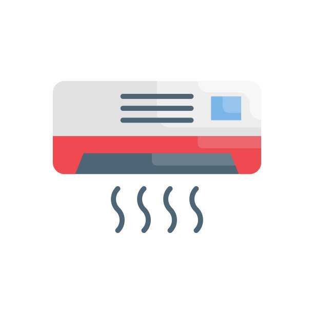 空调矢量平面图标风格插图。EPS 10个文件图片下载