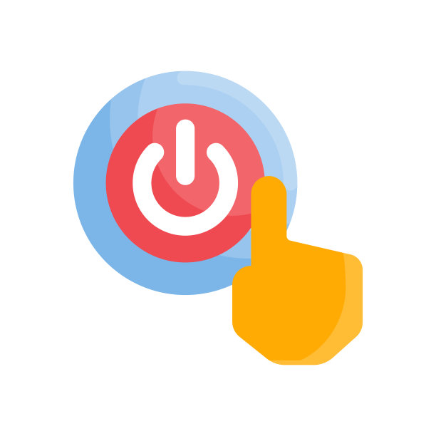 电源按钮矢量平面图标样式插图。EPS 10个文件图片下载