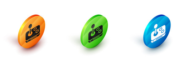 等距操纵杆的街机图标图片下载