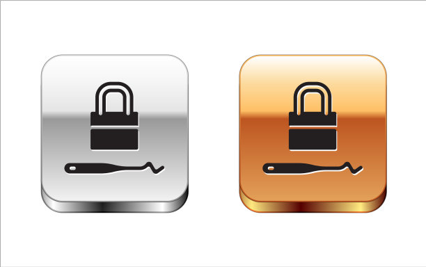 黑色开锁器或开锁器图片下载