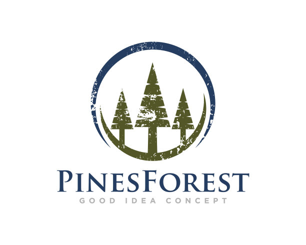 松树标志设计图片下载