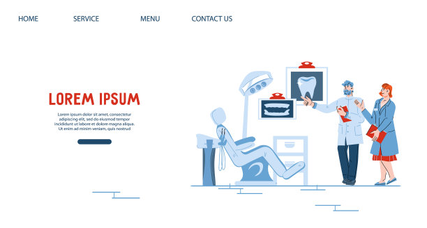 为牙科诊所提供网页模板图片下载
