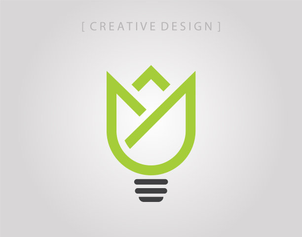 绿色灯泡替代自然能源技术图片下载