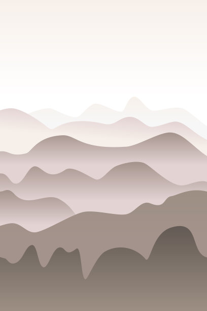 单色的风景与波浪，日落，天空温暖图片下载