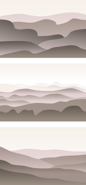 单色的风景与波浪，日落，天空温暖图片下载