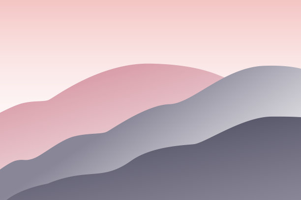 风景与波浪柔和的粉红色太阳落山的天空图片下载