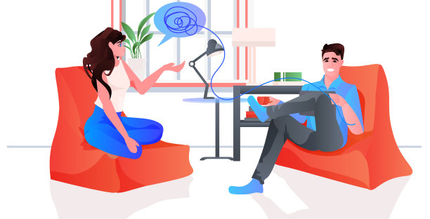 期间心理学家与病人讨论图片下载