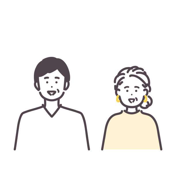 这是资深男女的简单例子。向量。图片下载