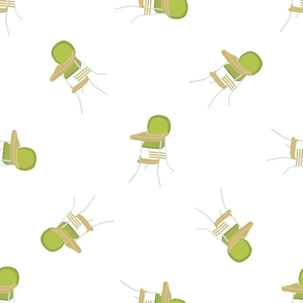 主题上五颜六色的现代儿童高椅图片下载