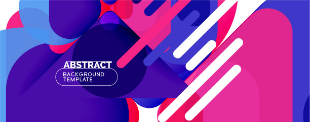 平面的几何圆形形状和动态的线条图片下载