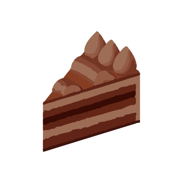 草莓酥饼。美味的甜点。等距彩色插图。食物的剪贴艺术。图片下载