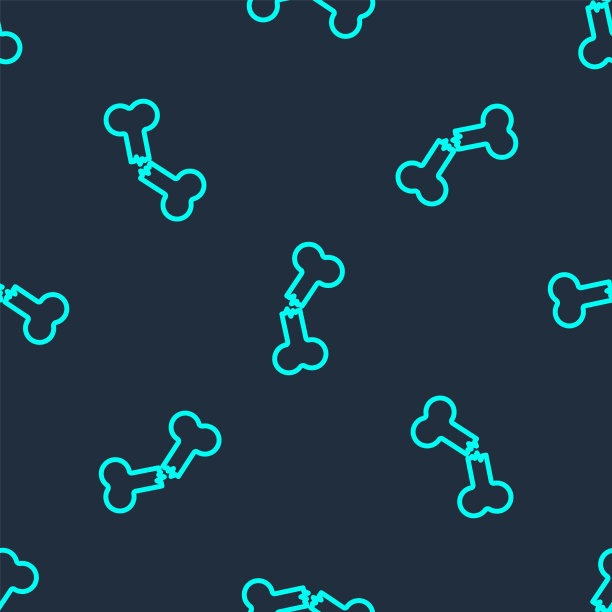 绿线人类骨折图标孤立图片下载