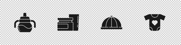 设置百宝瓶食品帽子和衣服图标图片下载
