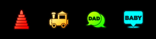 设置金字塔玩具玩具火车讲话泡泡爸爸和图片下载