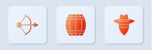 把火药桶里的弓和箭放在箭筒里图片下载