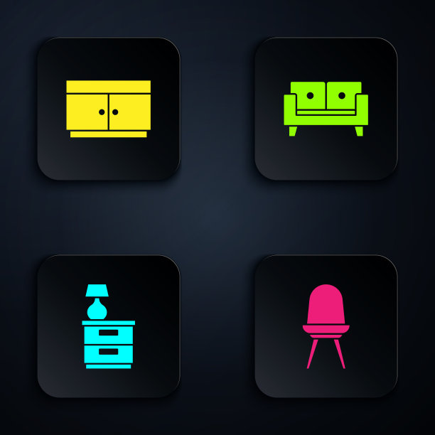 设置椅子、衣柜、抽屉、家具、床头柜图片下载