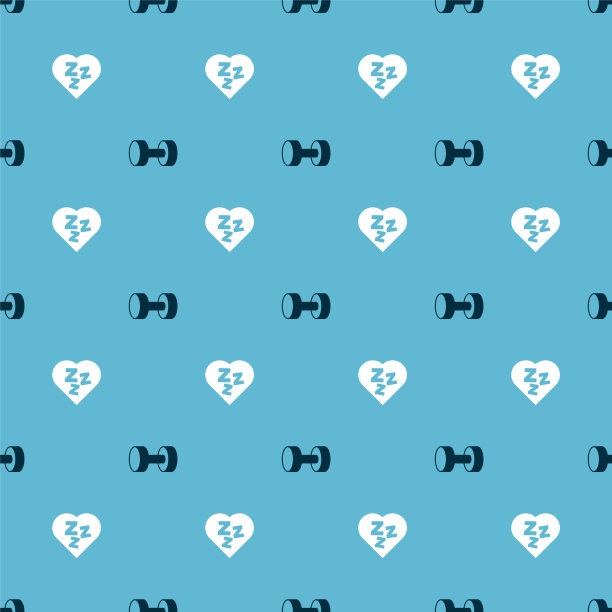 把哑铃和瞌睡设置成无缝模式图片下载