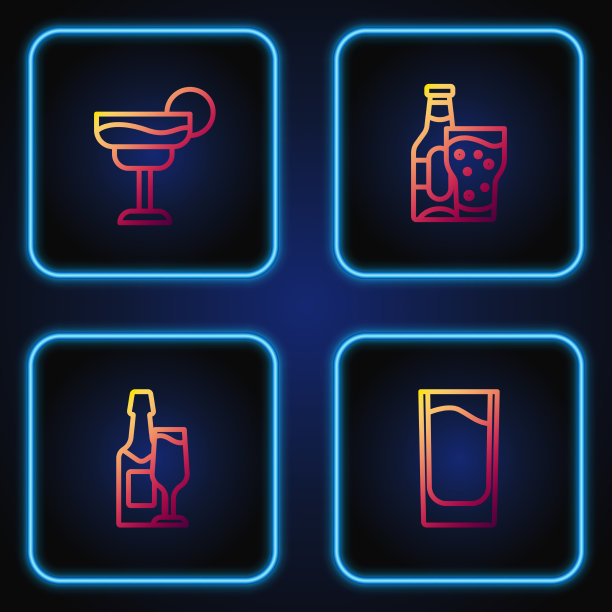 设行小酒杯和香槟酒瓶图片下载